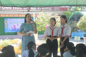 Tổ chức Chương trình trải nghiệm nghệ thuật truyền thống tại Trường THCS Phước Lộc