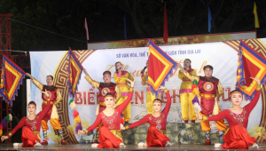 Chương trình biểu diễn nghệ thuật của Đoàn tuồng Đào Tấn thuộc  Nhà hát nghệ thuật truyền thống tỉnh phối hợp với Trung tâm võ thuật  cổ truyền Bình Định tại Quảng trường Nguyễn Tất Thành ngày 05/9/2026